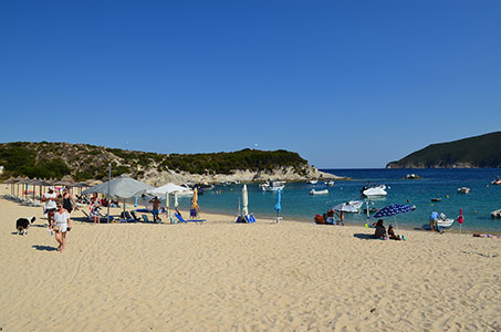 Sandy beach in Kalamitsi Halkidiki